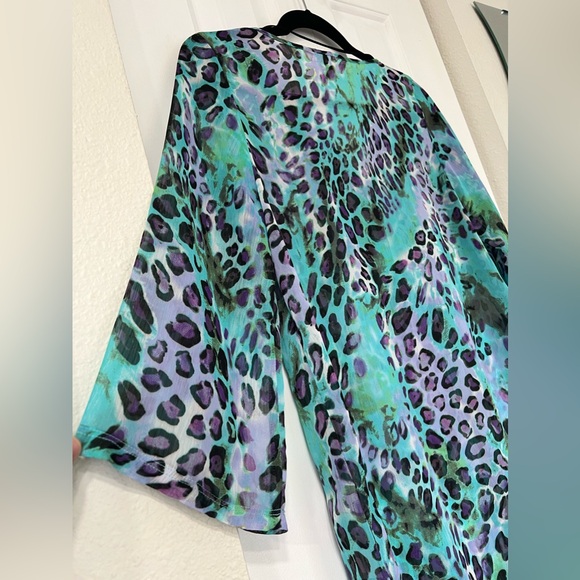 ONE WORLD Beach Cover-Up Size WOMENS Small V-Neck 3/4 Sleeve - Picture 7 of 17